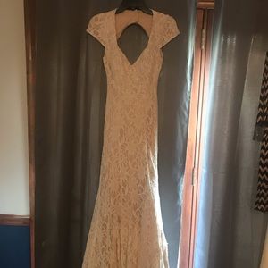 White Lace Prom/ Wedding Dress